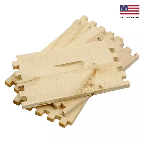 10-Frame Deep Hive Box — Unassembled Commercial