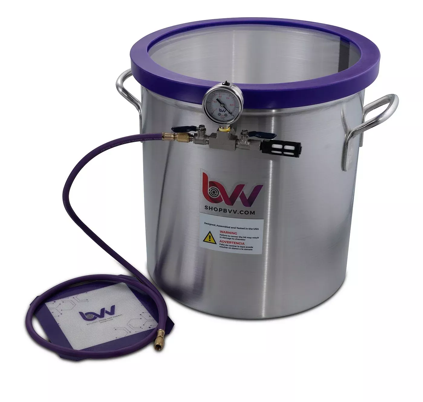 10 Gallon Aluminum Side Mount Vacuum Chamber