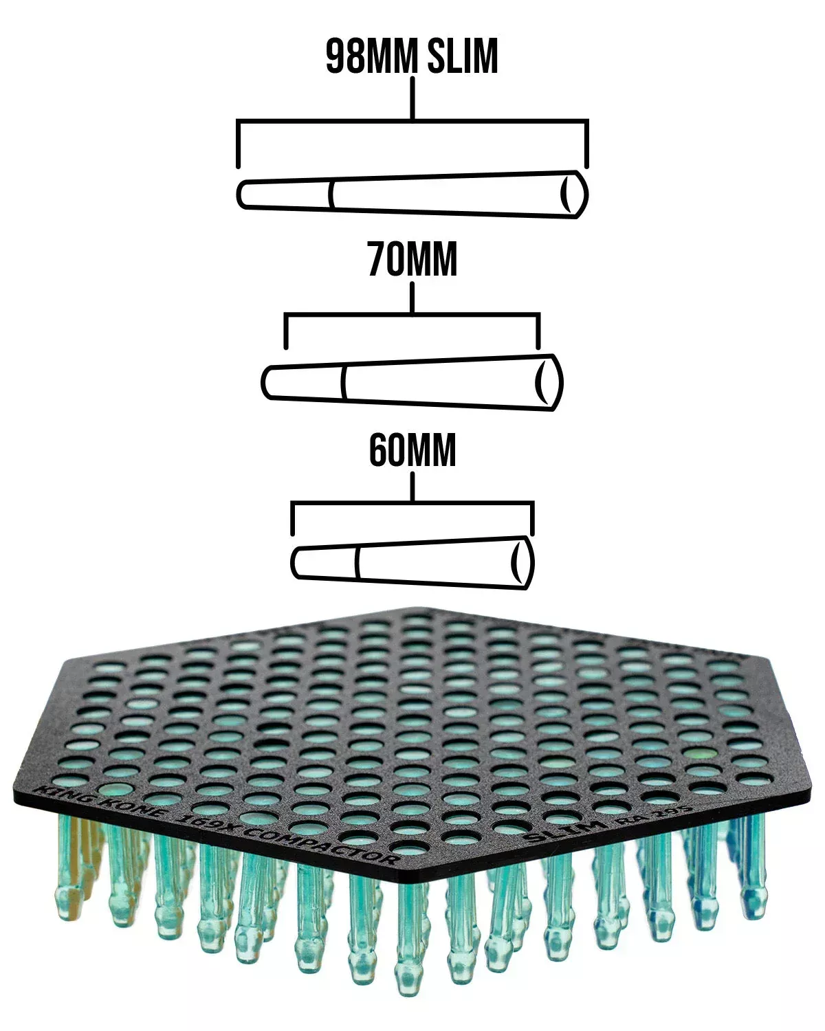 169 Slim Cone Packing Fingers, 60-98mm