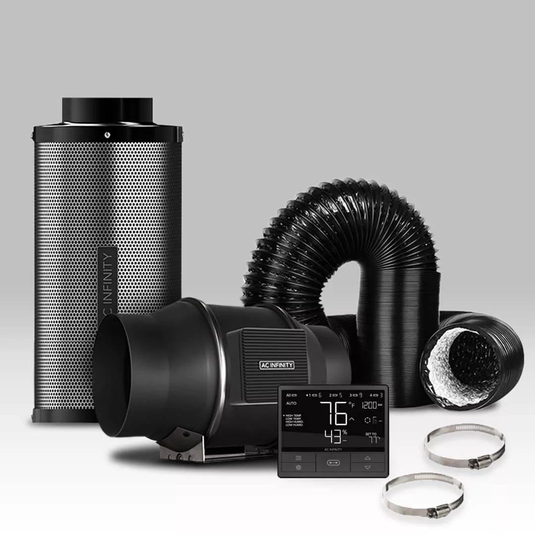 6"/150mm AC Infinity Fan, Carbon Filter & Ducting
