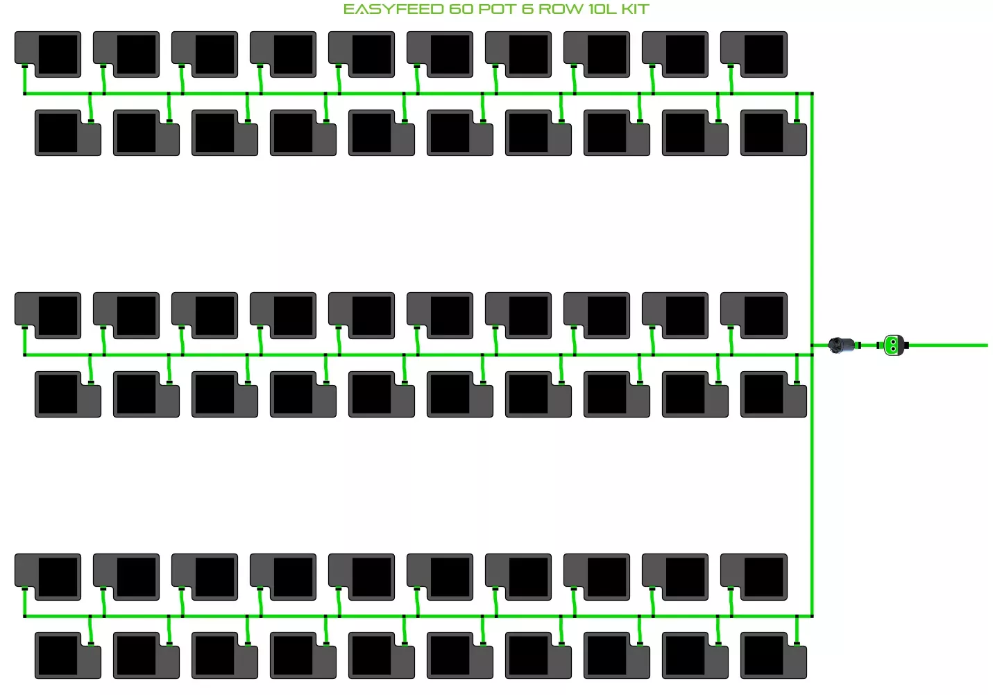 ALIEN EasyFeed 60 Pot 6 Row Kit