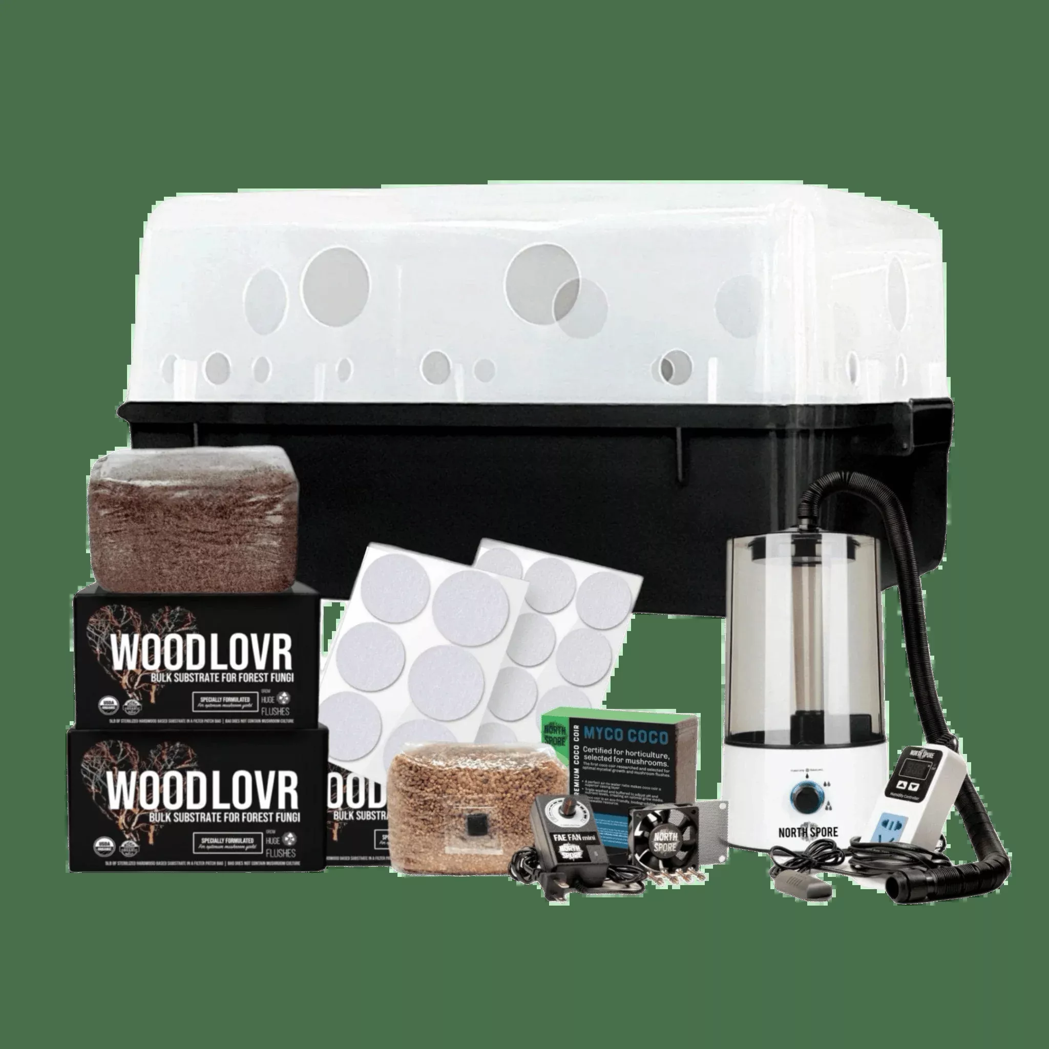 Automated 'Boomr Bin' Wood-Loving Monotub Mushroom Grow Kit
