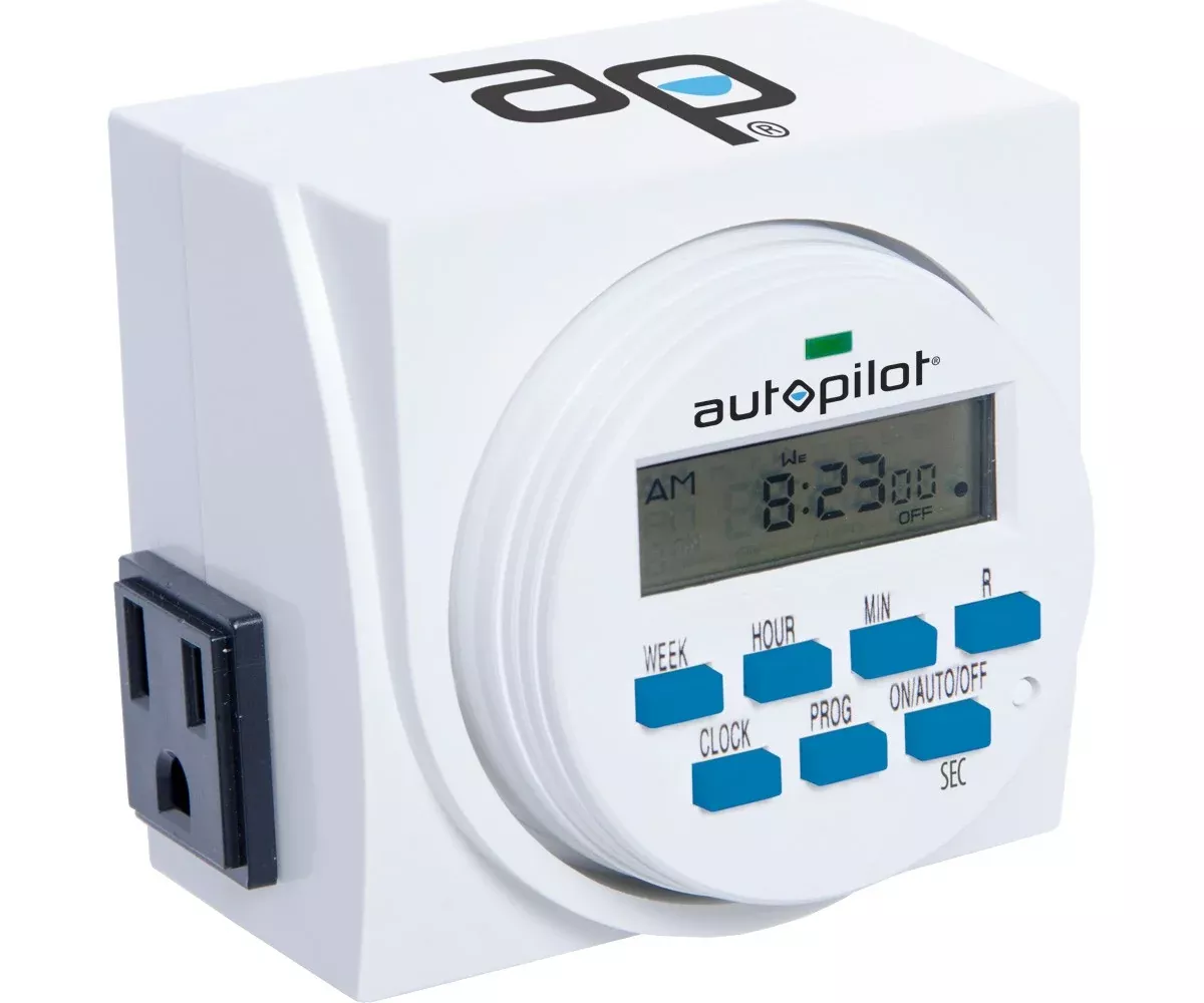 Autopilot Dual Outlet 7-Day Grounded Digital Programmable Timer, 1725W