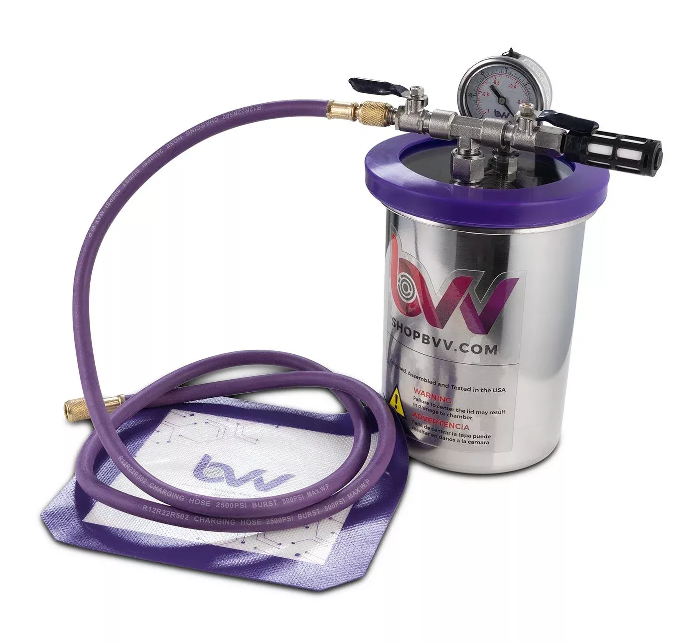 BVV 2 Quart Tall SS Vacuum Chamber