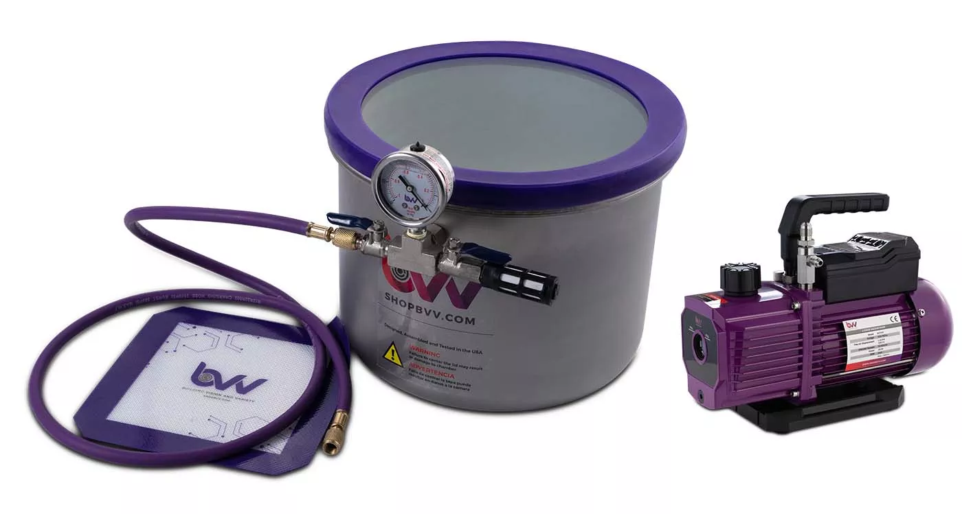 BVV 3 Gallon Wide SS Vacuum Chamber and Pump Kit