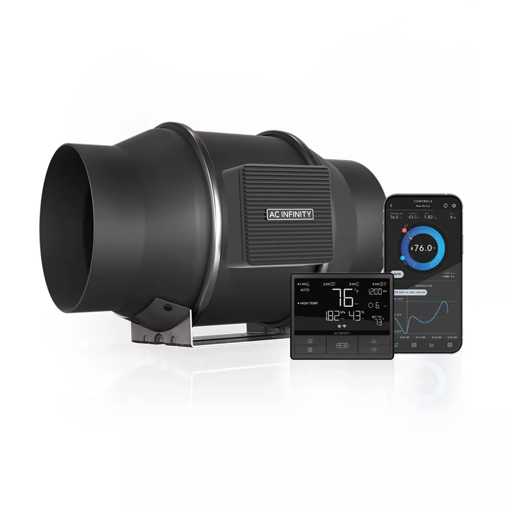 CLOUDLINE PRO T6, Quiet Inline Duct Fan System with Temperature Humidity VPD Controller, 6-Inch - Ohio Weed Guy