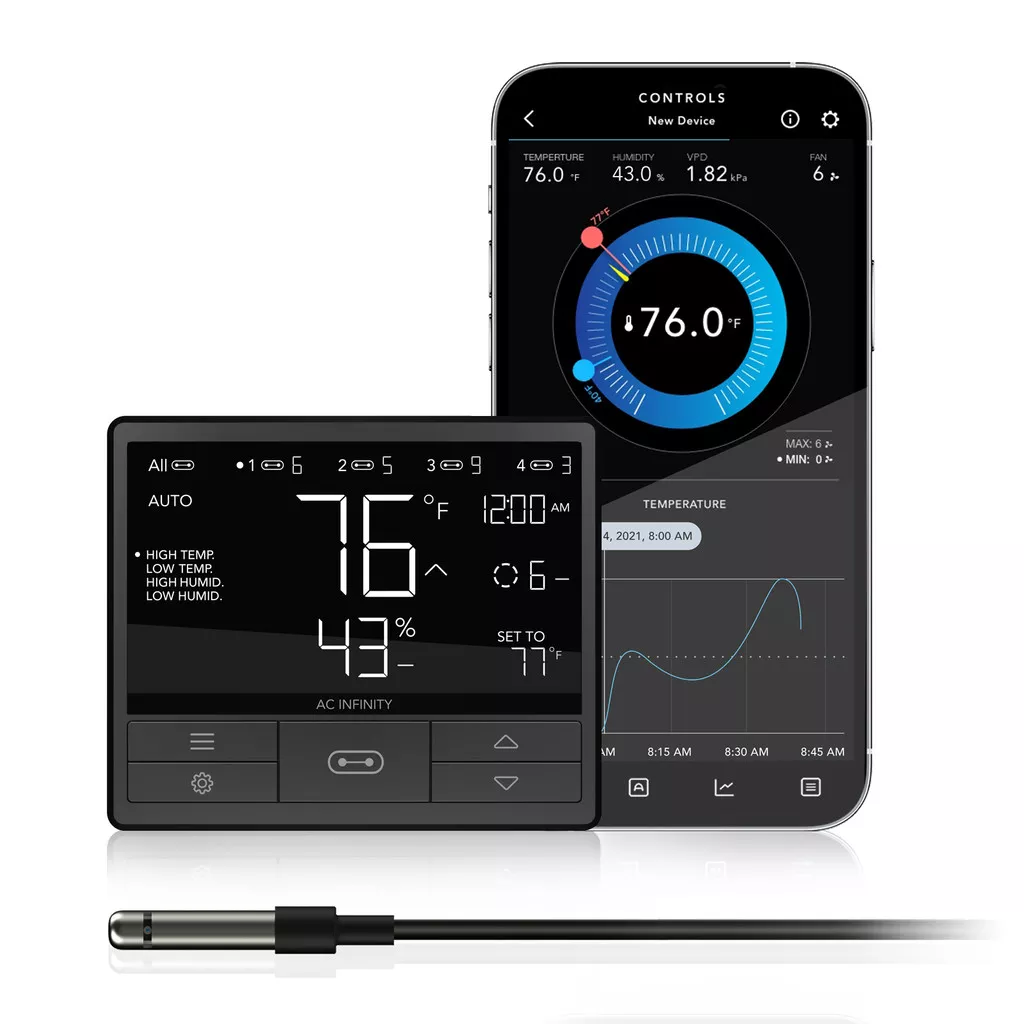 CONTROLLER 69, Independent Programs for Four Devices, Dynamic Temperature, Cycles, Humidity, Scheduling, Bluetooth - Ohio Weed Guy