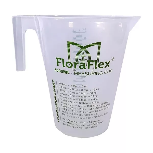FloraFlex 5L Plastic Measuring Cup with Conversion Chart