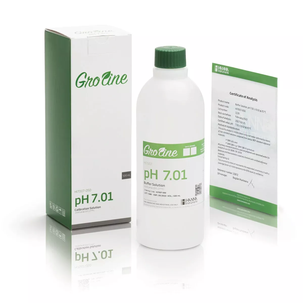 Hanna HI7007-050 pH 7.01 Calibration Solution, 500mL