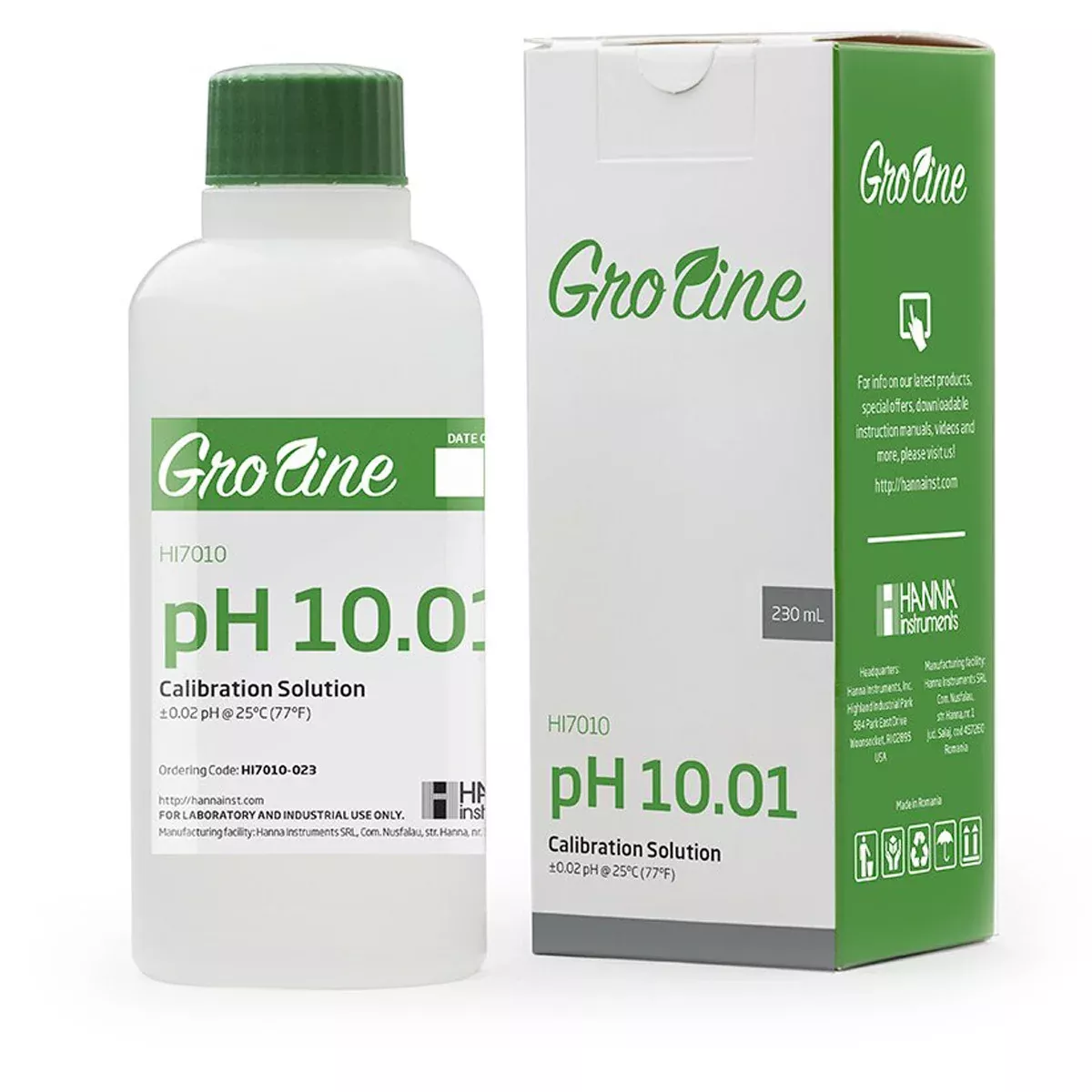 Hanna HI7010-012 pH 10.01 Calibration Buffer, 120mL