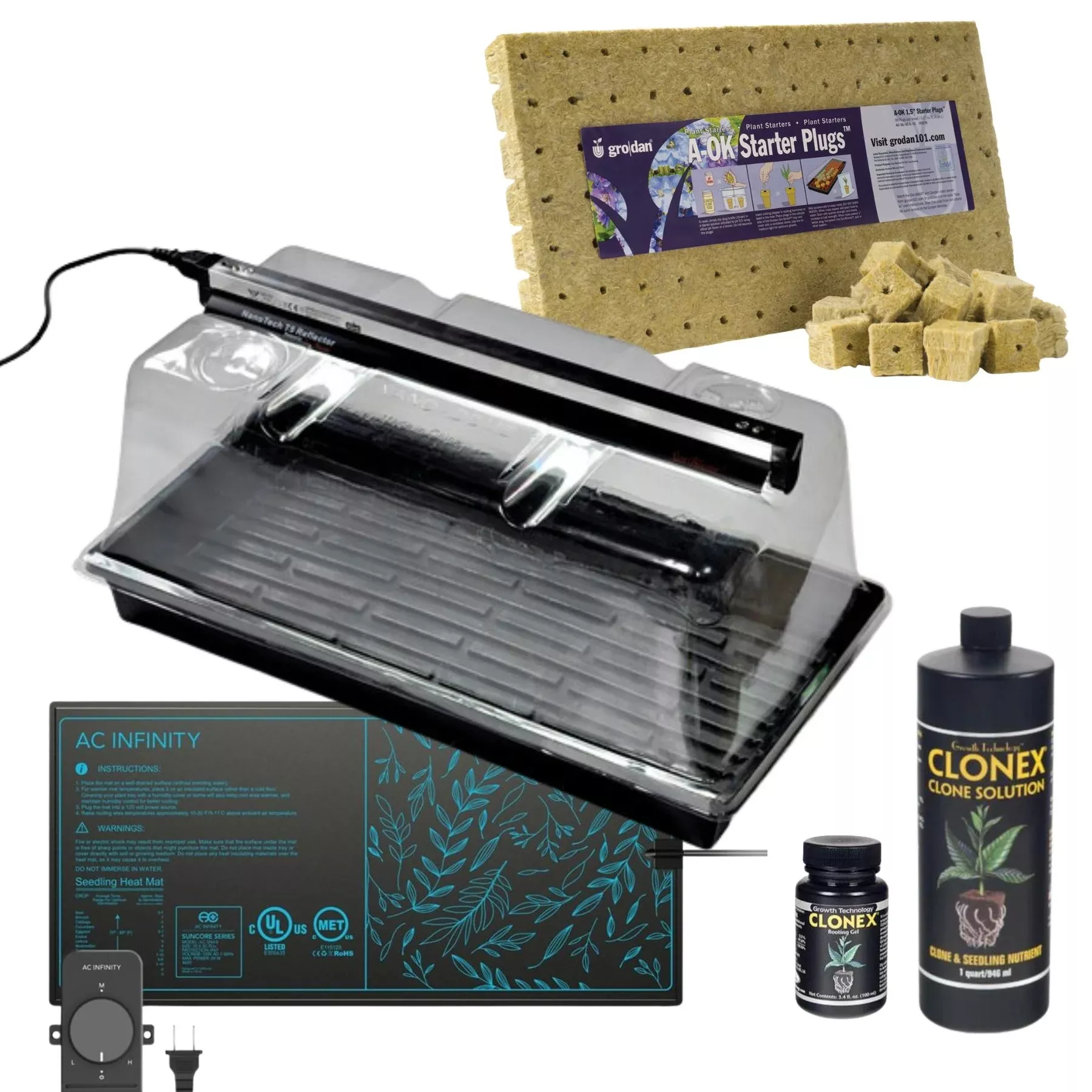 Happy Hydro Seed & Clone Propagation Kit w/ Rockwool