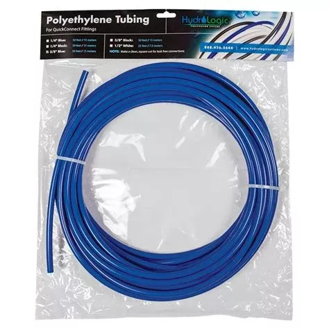 Hydro-Logic Poly Tubing, Blue 3/8in 50ft