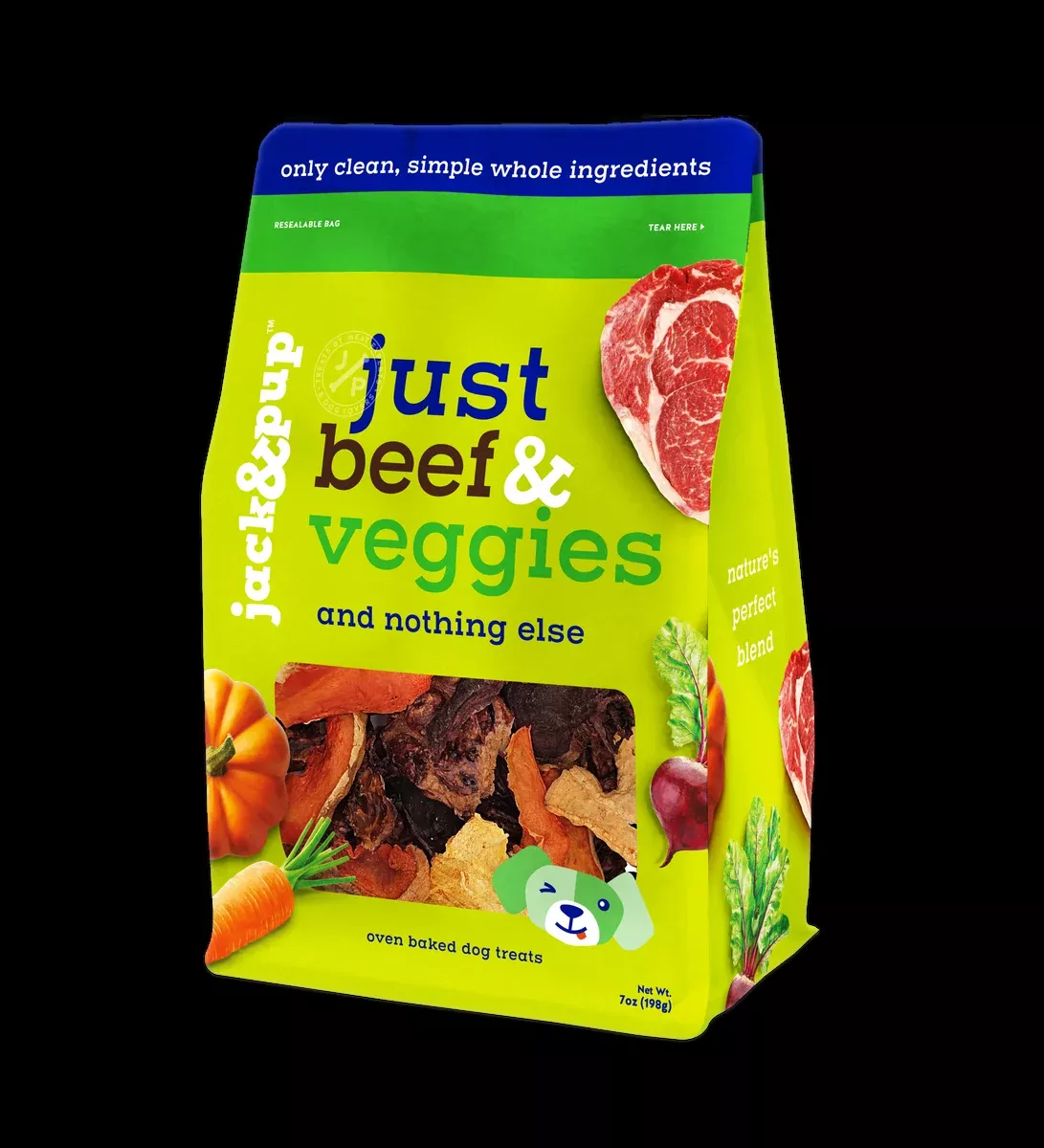 Jack&Pup Just Beef & Veggies Dog Treats