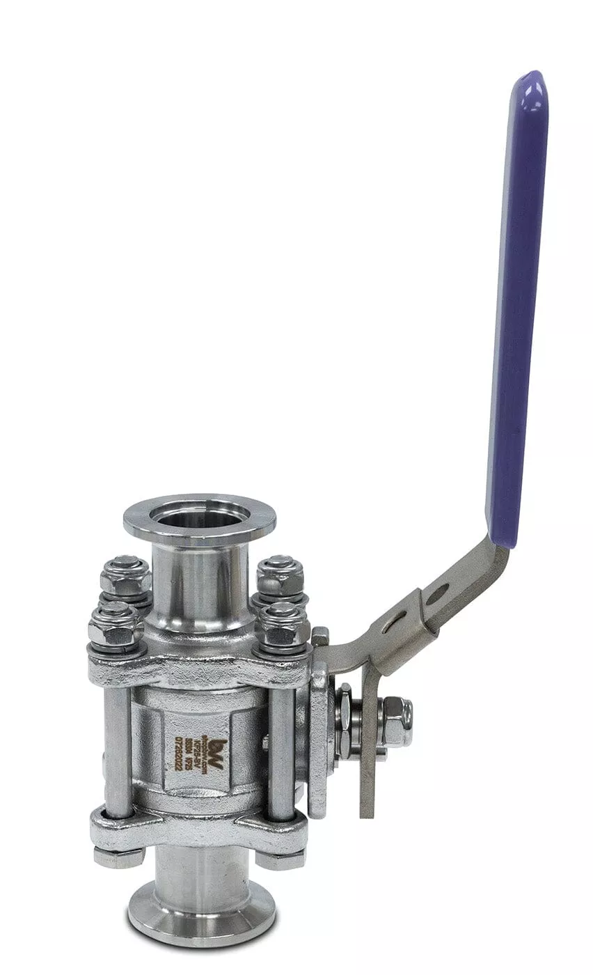 KF-25 Stainless Steel Ball Valve, Nitrogen Tested