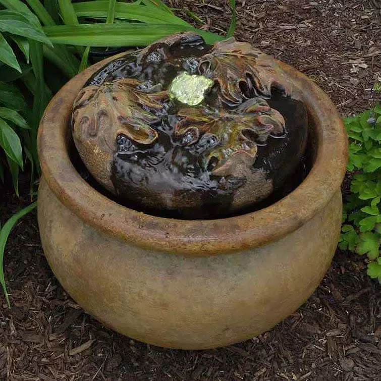 Maple Leaf Patio Bubbler Fountain