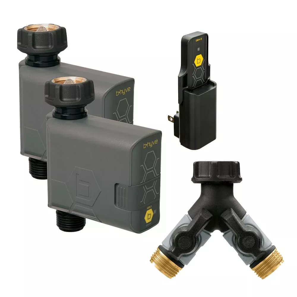 Orbit Gen 2 B-hyve Hose Timer Bundle w/ Hub & Y Splitter 21206