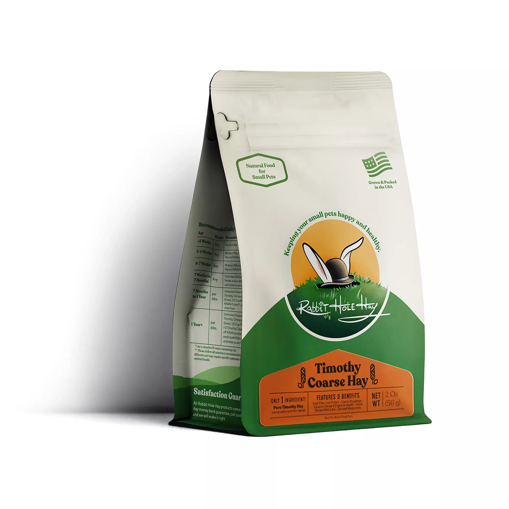 Rabbit Hole Hay Coarse Timothy Hay for Small Pets