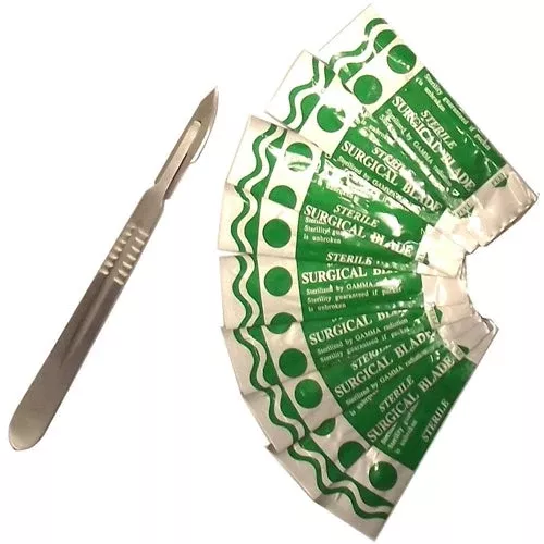 Stainless Steel Scalpel with 10 Blades
