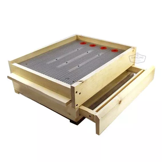 Wooden Pollen Trap — Bottom-Mount Hive Harvester